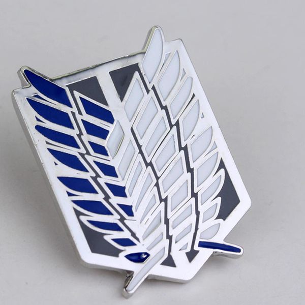 

japanese anime cosplay attack on titan wings pin badge brooch, Gray