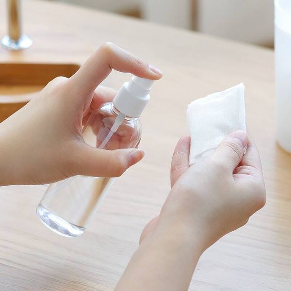 

large capacity 120ml empty transparent plastic cosmetic spray bottles with fine mist sprayer pet plastic bottles for essential oils perfume