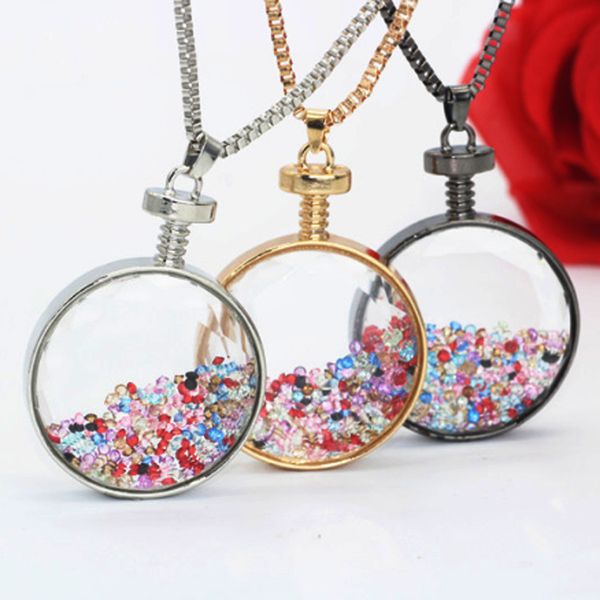 

new perfume bottle sweater chain korea crystal necklace women long joker korean fashion accessories clothing jewelry wholesale, Silver