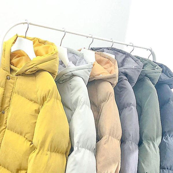 

gray jackets and coat loose winter warm long sleeved parkas warm cotton heren jassen hooded collar zipper up pocket coat 40mf013, Black