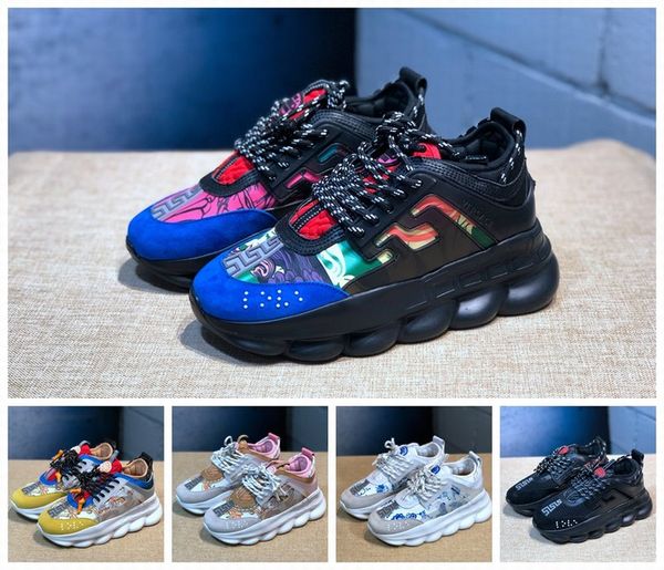 

Ver ace chain reaction lover neaker port fa hion luxury ca ual hoe now leopard black di trict medu a lightweight link embo ed ole