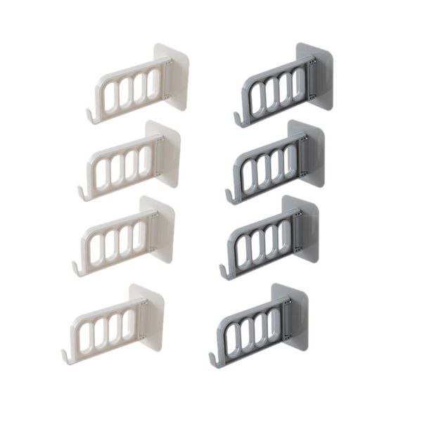 

adhesive wall-mount hanger hook saving space multi-functional hook sticky wall hanging home kitchen accessories(8 pack
