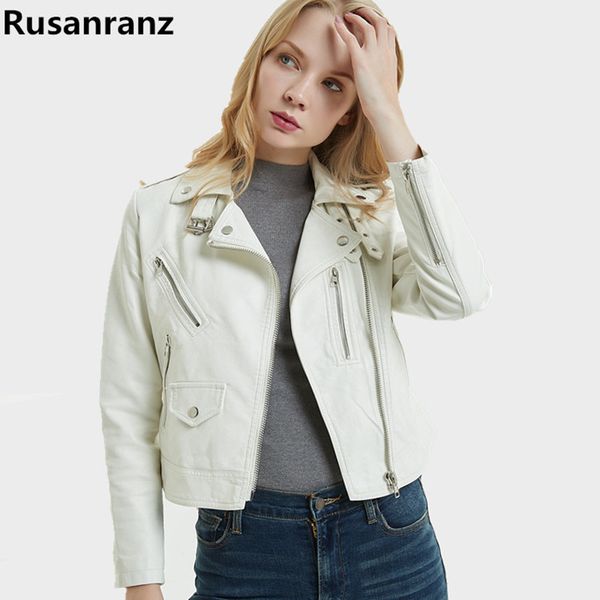 

white black jacket women winter autumn motorcycle jacket black outerwear faux leather pu 2019 coat