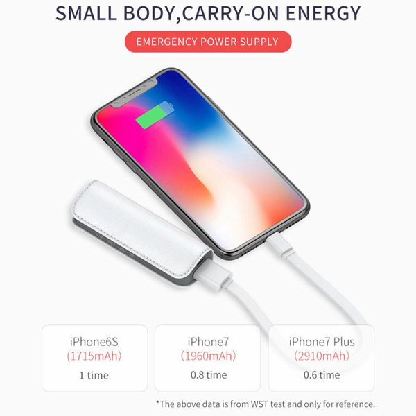 

kisscase portable mini power bank 2600mah usb external battery charger slim powerbank for iphone xiaomi for samsung huawei