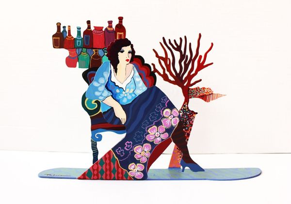 

patricia govezensky sitting in the bar home decor handpainted &hd print oil painting on canvas wall art canvas pictures 191214