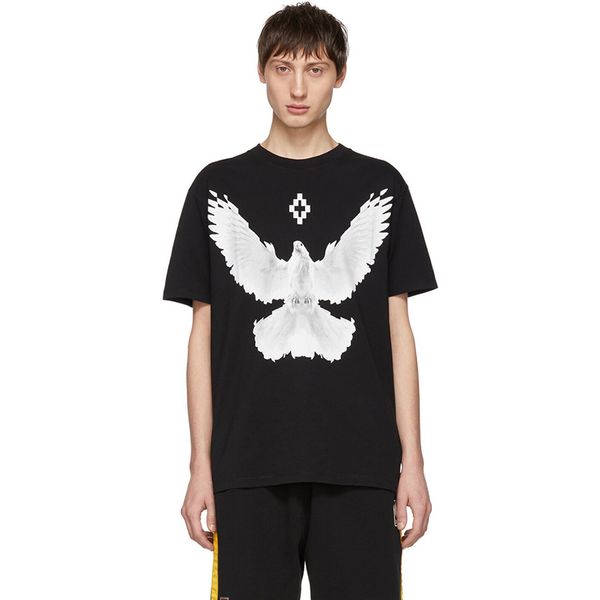 

marcelo burlon designer t shirts mb pigeon mens designer t shirts mb marcelo burlon men women short sleeve size, White;black