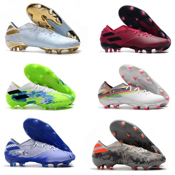 

new men soccer cleats nemeziz messi 19.1 fg 302 redirect copa football boots messi football boots chaussures chuteiras us6.5-11, Black