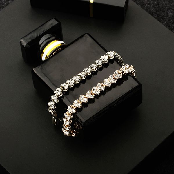 

zircon bracelet silver bracelets & fine jewelry gift vintage luxury crystal bracelets, Golden;silver
