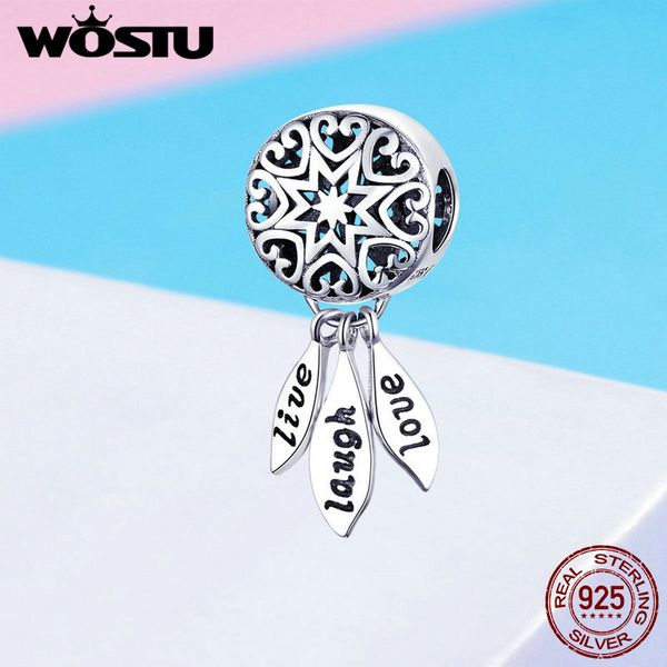 

wostu 925 серебряная мечта catcher подвески cz бисера fit оригинальный браслет подвеска аксессуары ювелирные изделия изготовление fic1128, Bronze;silver