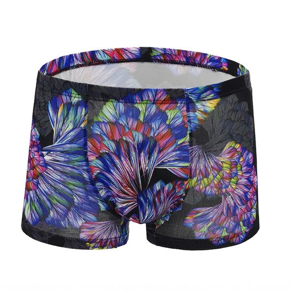 

ziuqy men's underwear printed european-sized trousers head u convex pocket loose under boxer pants low waist boxer pants youth men&#039, Black;white