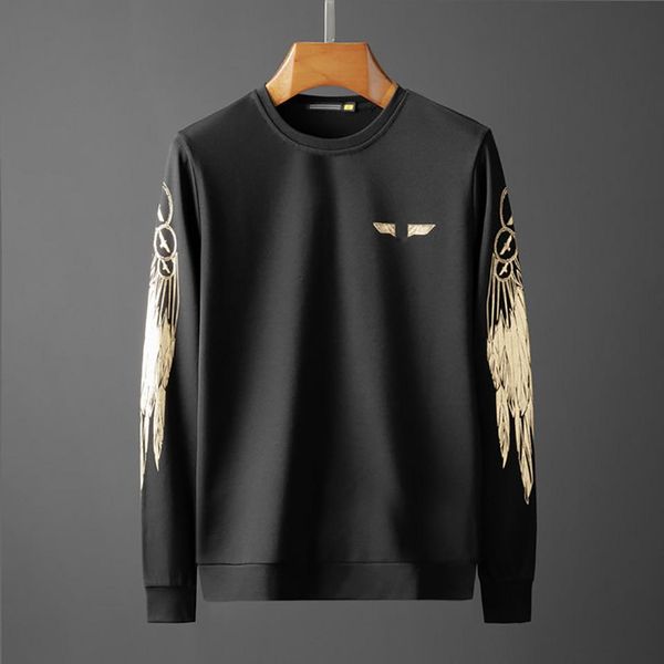 

mens designer sportswear boy casual comfort cotton tracksuit fashion eagle logo print luxury sports set new brand sweat wear, Gray