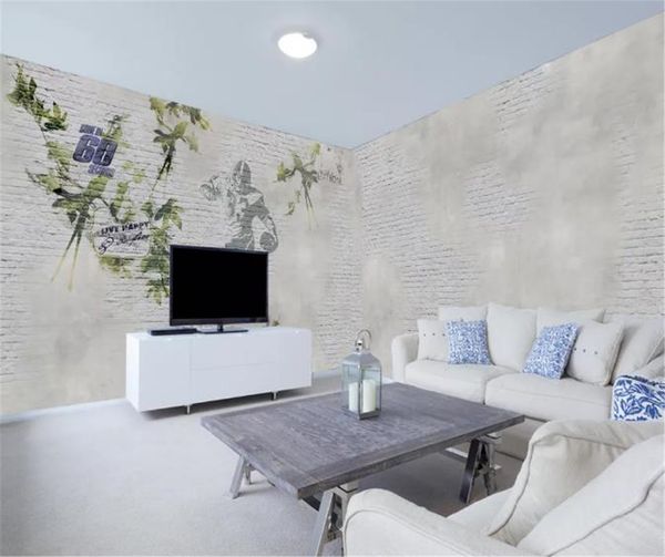 

retro nostalgic personality basketball cement wall full house tooling wall hd digital printing moisture wall paper