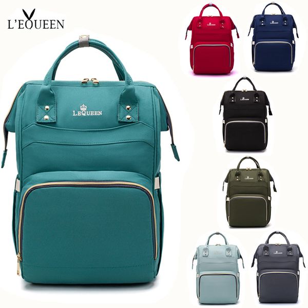 

lequeen mummy maternity diaper bag backpack larger capacity waterproof outdoor travel nursing nappy baby bags for baby care