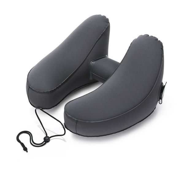 

green outdoor travel air pillow beach inflatable cushion car head rest hiking inflatable tpu h pillow 32*35*21cm for plane l