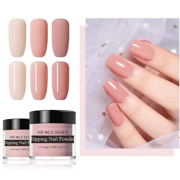 

dipping powder nails glitter 9 colour without lamp cure natural nail art decoration dip nail powder diy dip colors, Silver;gold