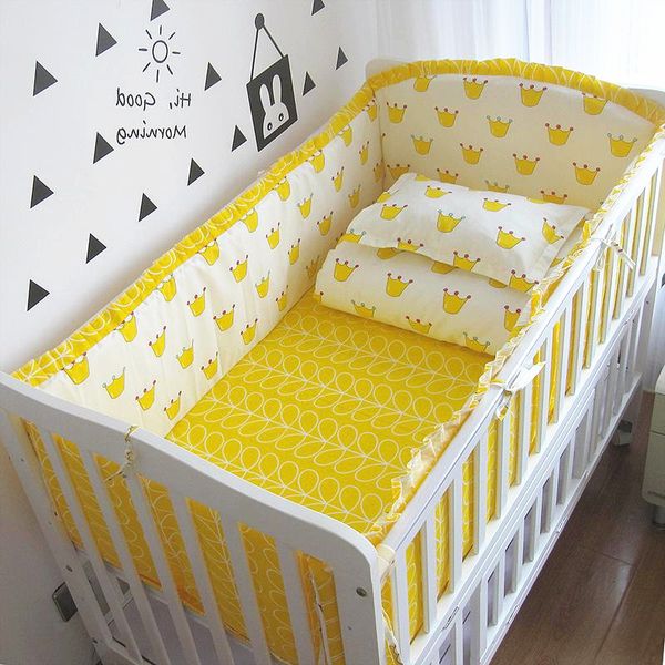 

6/9pcs baby bed crib bumper bedding set detachable toddler room decor portable bed toddler 120*60/120*70cm