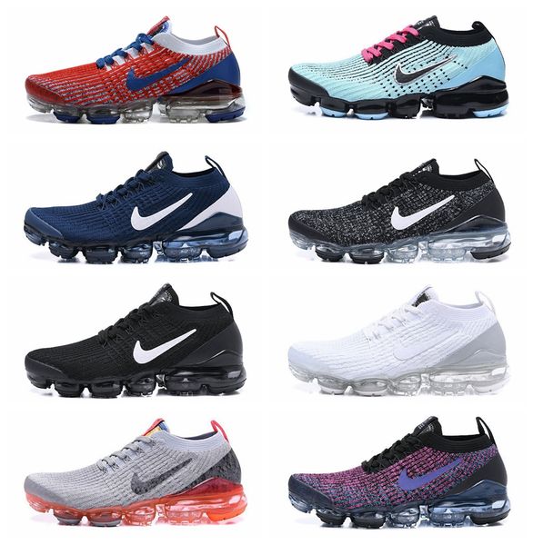 

[Бесплатная доставка]воздуха Vapormax 3.0 высадки на Луну Синяя Фурия вязать кроссовки мужчины женщины вспышка малинового Орео ржавчины тройной черный кроссовки темно