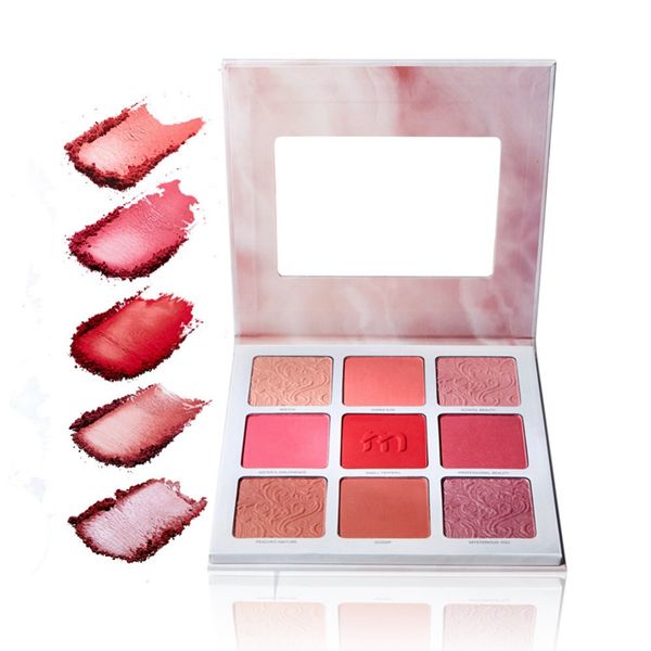 

marble shimmer blusher blush professional face pigment palette blush contour shadow bronzer cosmetics