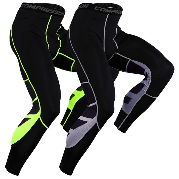 

mens skinny leggings pants gym sporting fitness trousers casual fit running jogger bodybuilding sweatpant quick dry workout pant, Black