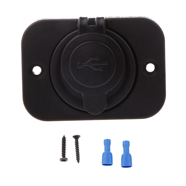 

12v usb twin dual power motorcycle boat car charging socket plug with led indicator