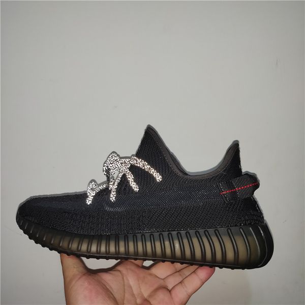 

2019 конструктор обуви yecheil облако белого kanye west кроссовки zebra green glow cream synth boy девушка тапки, Black