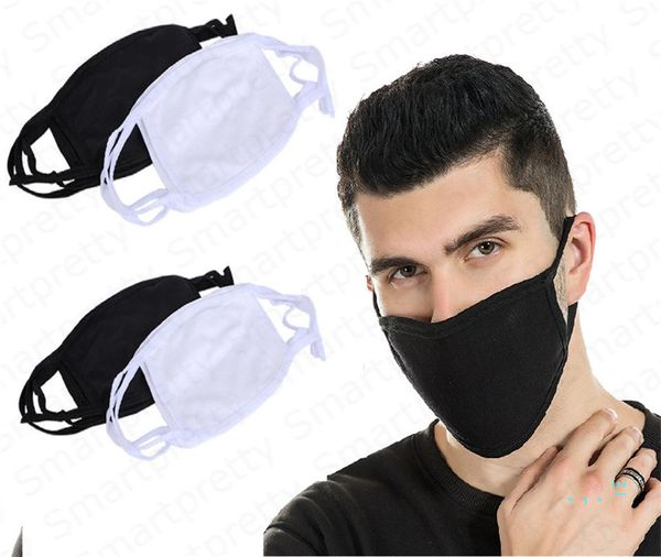 

in stock white black face mask breather cover mouth face masks anti-dust windproof mask adults three layer warmer cycling mask cover e32607, Blue