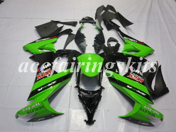 

4 gifts new abs motorcycle full fairings set fit for kawasaki ninja zx-10r zx10r 2008 2009 2010 08 09 10 10r black green luster