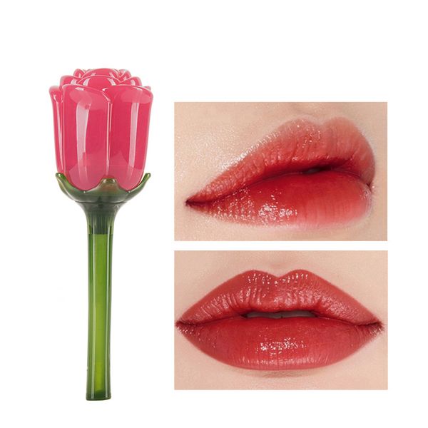 

new rose mirror lip gloss moisturizer lip glaze rose flower crystal liquid lipstick 5 colors mixed color