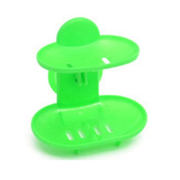 

2 layer storage tray soap dish organizer box wall mounted pp container case 1pc