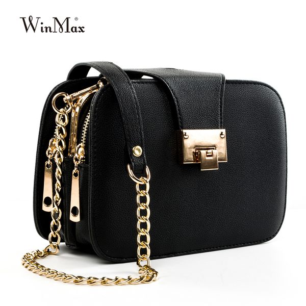 

winmax factory outlet nb3030 women shoulder bags with metal buckle chain strap flap handbags for ladies clutch bag messenger bag