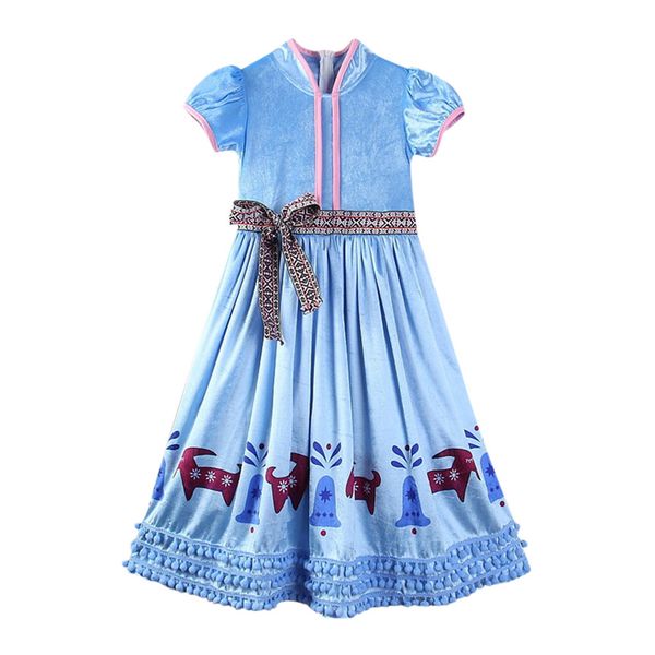 

малыш детские девушки платье pageant партии королевы принцесса косплей печати платье девочка с коротким рукавом рождество детские платья, Red;yellow