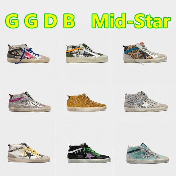 

Italy deluxe brand 13 ggdb mid tar equin golden uper tar goo e high neaker men and women ggdd gdb do old port dirty hoe boot, Black;brown
