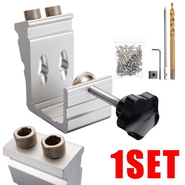 

woodworking pocket hole jig kit drill guide set for wood hole saw step drill bits carpenters diy wood tool