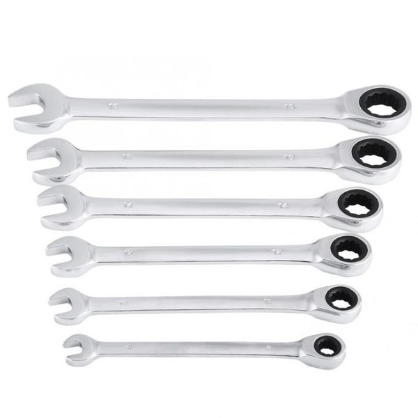 

ratchet spanner tool set 8-19mm ratcheting wrench spanners garage for diy jobs car repairing etc