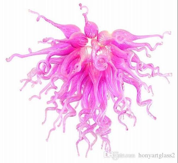 

wedding chandelier 100% mouth blown borosilicate home decoration energy saving light source modern murano glass pink chandelier lamp