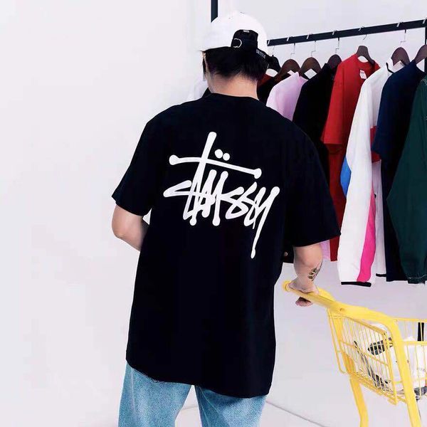 

2020 /stussy trend brand designer luxury street hip hop american t-shirt рубашка с коротким рукавом, White;black
