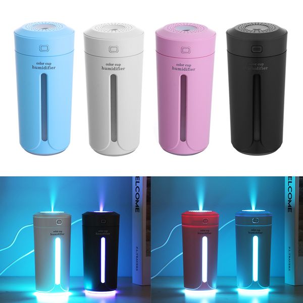 Usb Led Ultrasonic Humidifier Air Purifier Aroma Essential Oil Diffuser Ultrasonic Mist Change Night Light Bedroom Spray Decorate Car Interior