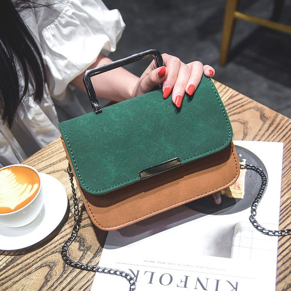 

promotion of 17 new women's fashionable korean edition grinded chain small s hand-held colour-coloured single shoulder s bag