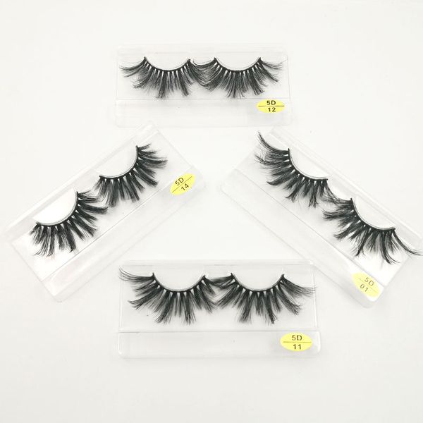 

long 5d 25mm imitated mink false eyelashes natural long three-dimensional multi-layer fake eyelashes 120 sets dhl