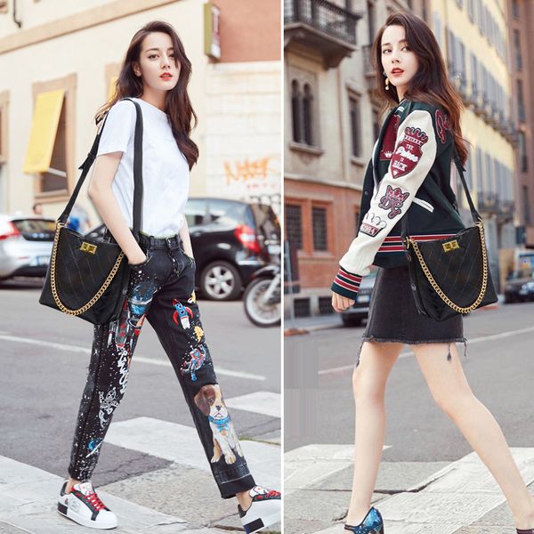 

new fashion bucket inlaid diamond lady baulinger recreational single shoulder slanting bag hippie bag net red in 2019