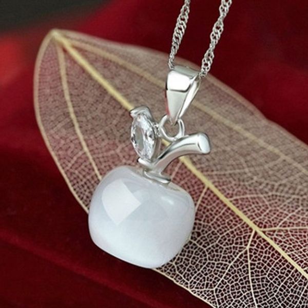 

кошачий глаз камень серебряное ожерелье женская жемчужная подвеска японский и южнокорейский серебряное ожерелье 925 футов студент простой co, Silver