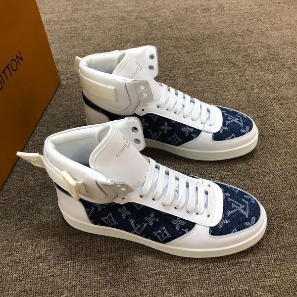 

Мода RIVOLI SNEAKER BOOT Мужская Роскошная Дизайнерская Обувь Высочайшее Качество Ботинки на Шнуровке Печати Высокие Верхние Ботинки с Коробкой