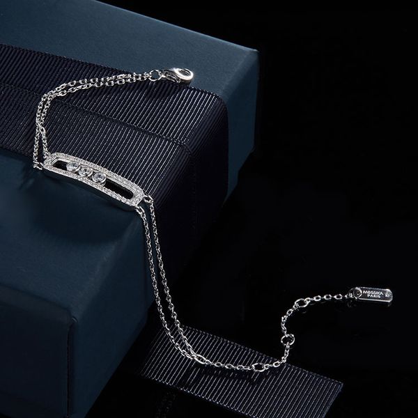 

Messika S925 Серебряный круглый бриллиантовый браслет + коробка