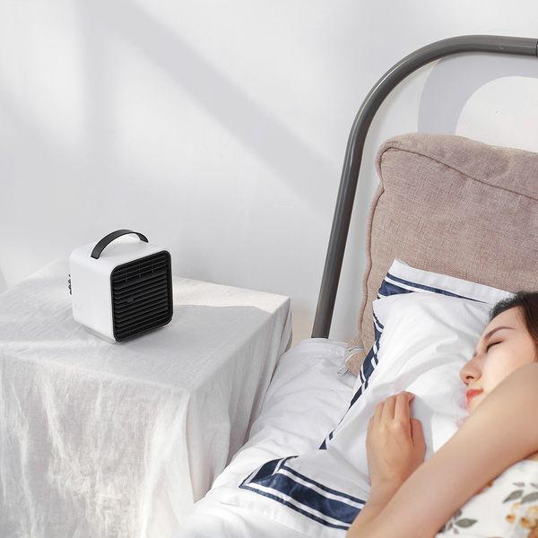 

mini air cooler deskportable fan usb air conditioner negative ion humidifier purifier with night light negative ion cooling fan