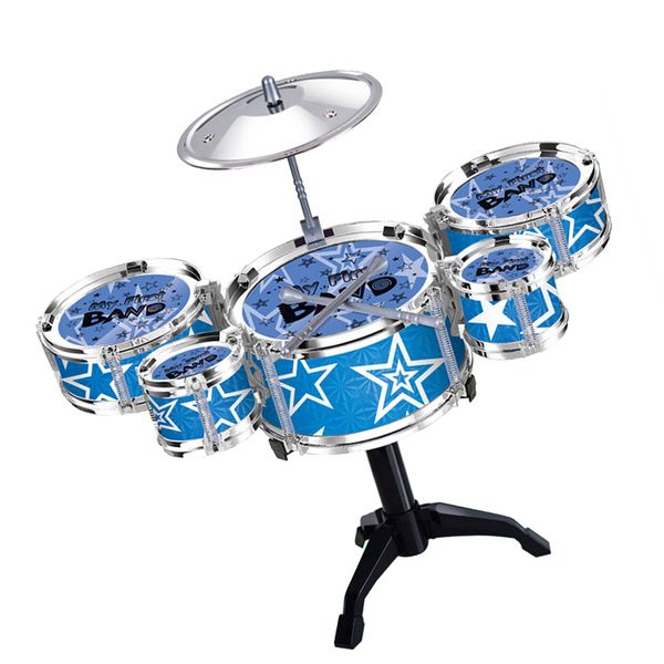 

cute mini jazz drum percussion instruments set kit musical toys random color