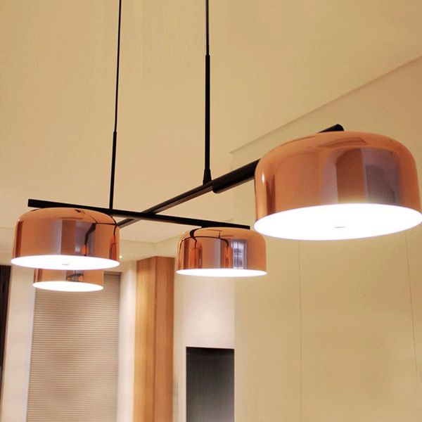 

современный поворотный светодиодный подвесной светильник 4 головы hanglamp для столовой ресторан кафт подвесной светильник светильники lumin