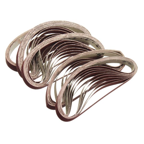 

new 10pcs 15x452mm sanding belt 60-600 grit for m10 sander adapter polishing machine abrasive tools
