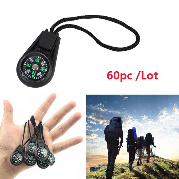 

60pcs key chain mini compass outdoor camping hiking finding way hiker navigator utility gear survival keychain compass tool