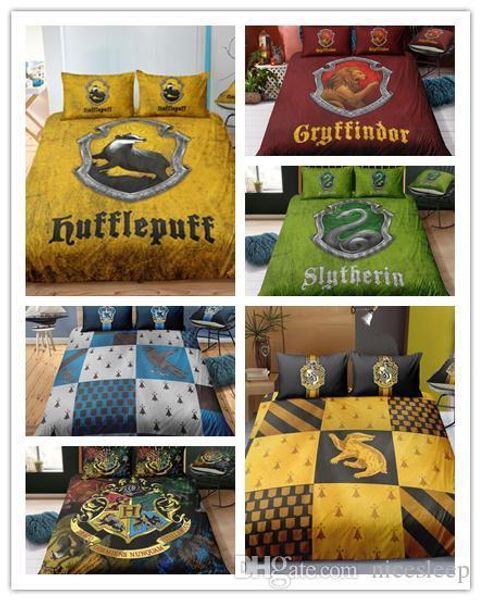 

3d harry potter film campus logo duvet cover set with pillowcases set twin full  king size