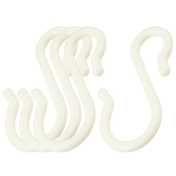 

4 x s hook plastic ivory